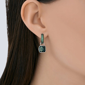 Серьги SOKOLOV - Серебро 925, Синтетический кварц , Фианит (арт. 92023230)