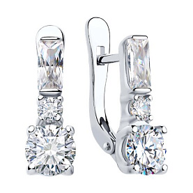 Серьги SOKOLOV - Серебро 925, Фианит (арт. 94022692)