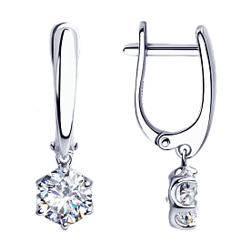 Серьги Diamant - Серебро 925, Фианит (арт. 94-121-01640-1)