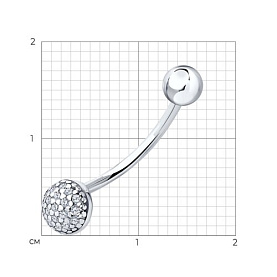 Пирсинг Diamant - Серебро 925, Фианит (арт. 94-160-02015-1)