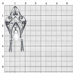 Брошь Красная пресня - Серебро 925, Жемчуг имитация (арт. 13617030)