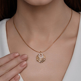 Подвеска SOKOLOV - Золото 585, Фианит (арт. 036643)