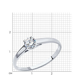 Кольцо SOKOLOV - Серебро 925, Фианит (арт. 94013563)