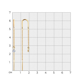 Серьги SOKOLOV - Золото 375, Фианит (арт. 028026-4)