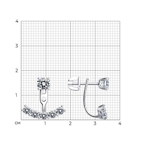 Серьги SOKOLOV - Серебро 925, Фианит (арт. 94025877)