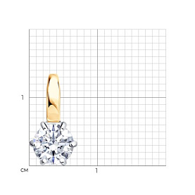 Подвеска Diamant - Золото 585, Фианит (арт. 51-130-01283-1)