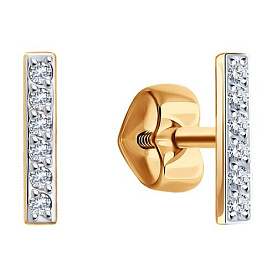 Серьги Diamant - Золото 585, Фианит (арт. 51-122-02235-1)