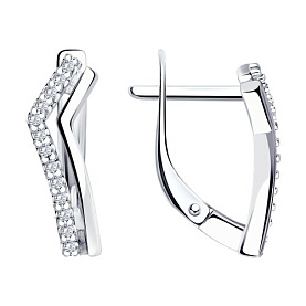 Серьги Diamant - Серебро 925, Фианит (арт. 94-120-01595-2)