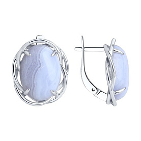 Серьги Diamant - Серебро 925, Агат (арт. 94-320-00912-1)