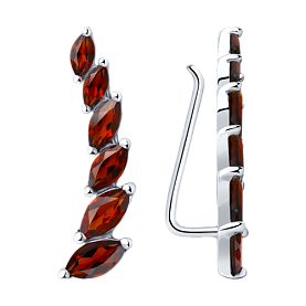 Серьги SOKOLOV - Серебро 925, Гранат (арт. 92021349)