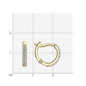 Серьги SOKOLOV - Серебро 925, Фианит (арт. 93021145)