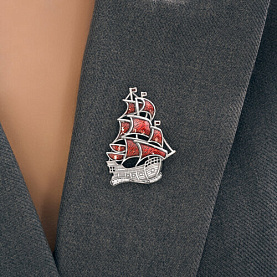 Брошь Diamant - Серебро 925, Фианит, Эмаль (арт. 95-140-02374-1)