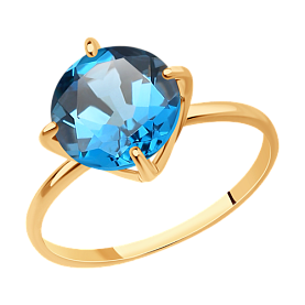 Кольцо SOKOLOV - Золото 585, Топаз лондон (арт. 716759)