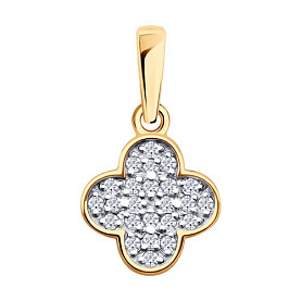 Подвеска SOKOLOV - Золото 585, Фианит (арт. 036711)