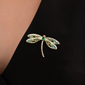 Брошь Diamant - Серебро 925, Фианит, Эмаль (арт. 93-140-02317-1)