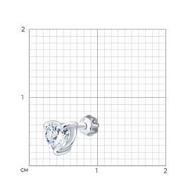Серьга Diamant - Серебро 925, Фианит (арт. 94-127-02414-1)