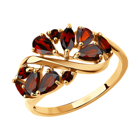 Кольцо SOKOLOV - Золото 375, Гранат (арт. 37714842)