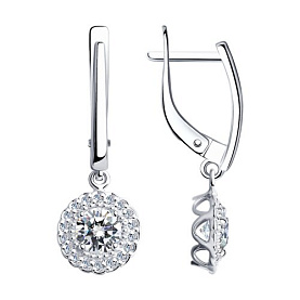 Серьги Diamant - Серебро 925, Фианит (арт. 94-121-00600-1)