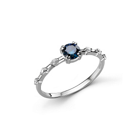 Кольцо Дар - Серебро 925, Синтетический муассанит, Фианит (арт. К-3877рс1615600)