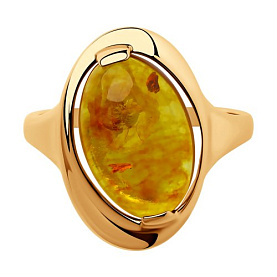 Кольцо Diamant - Серебро 925, Янтарь (арт. 93-310-00477-1)