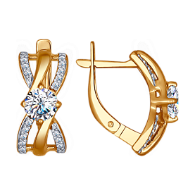 Серьги SOKOLOV - Серебро 925, Фианит (арт. 93020760)