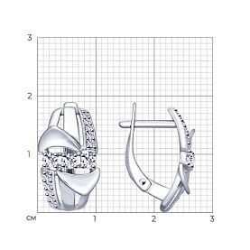 Серьги SOKOLOV - Серебро 925, Фианит (арт. 94022935)