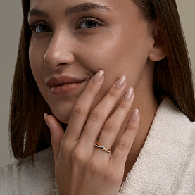 Кольцо Diamant - Золото 585, Фианит (арт. 51-110-01380-1)