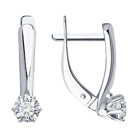 Серьги Diamant - Серебро 925, Фианит (арт. 94-120-01542-1)