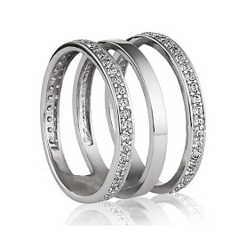 Кольцо Галатея - Серебро 925, Фианит (арт. 2224.1)