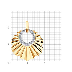 Подвеска SOKOLOV - Золото 585, Фианит (арт. 036643)
