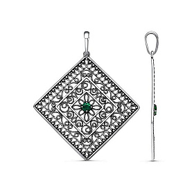 Подвеска Красная пресня - Серебро 925, Синтетическая шпинель (арт. 53815254-7)