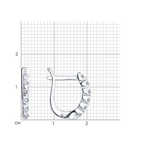 Серьги SOKOLOV - Серебро 925, Фианит (арт. 94020069)