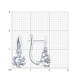 Серьги SOKOLOV - Серебро 925, Фианит (арт. 94027569)