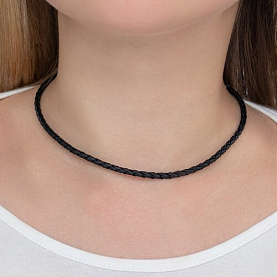 Колье SOKOLOV - Серебро 925, Искуственная кожа (арт. 91080004)