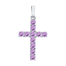 Подвеска SOKOLOV - Серебро 925, Аметист (арт. 92030512)