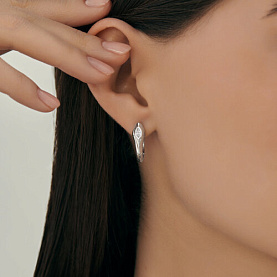 Серьги SOKOLOV - Серебро 925, Фианит (арт. 94027115)