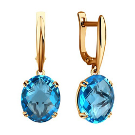 Серьги SOKOLOV - Золото 585, Топаз (арт. 728932)