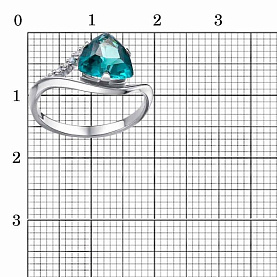 Кольцо Красная пресня - Серебро 925, Синтетический ситалл , Фианит (арт. 23714768Д14)