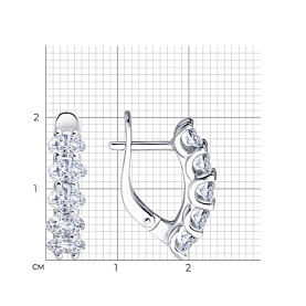 Серьги Diamant - Серебро 925, Фианит (арт. 94-120-00067-1)