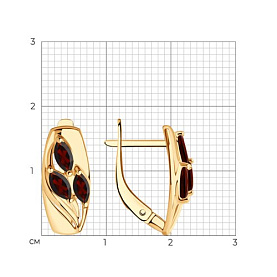 Серьги SOKOLOV - Золото 375, Гранат (арт. 37727491)
