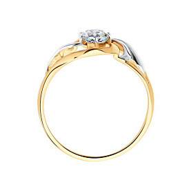 Кольцо SOKOLOV - Золото 585, Фианит (арт. 017543)