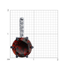 Подвеска SOKOLOV - Серебро 925, Синтетический ситалл , Фианит (арт. 92030771)
