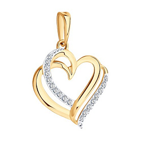 Подвеска SOKOLOV - Золото 585, Фианит (арт. 035083)