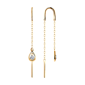 Серьги SOKOLOV - Золото 375, Фианит (арт. 028674-4)