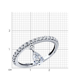 Кольцо SOKOLOV - Серебро 925, Фианит (арт. 94013858)