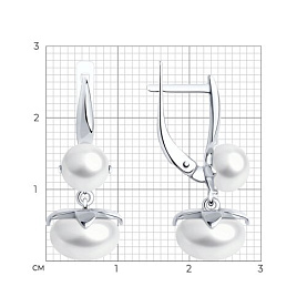 Серьги SOKOLOV - Серебро 925, Жемчуг культивированный (арт. 92022696)