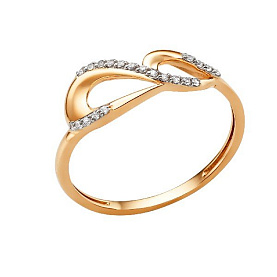 Кольцо ЮФ Династия - Золото 585, Фианит (арт. 001971-1102)