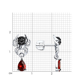 Серьги SOKOLOV - Серебро 925, Фианит (арт. 94026719)