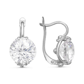 Серьги Красная пресня - Серебро 925, Фианит (арт. 3382205Д)