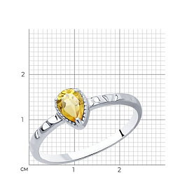 Кольцо SOKOLOV - Серебро 925, Цитрин (арт. 92012085)